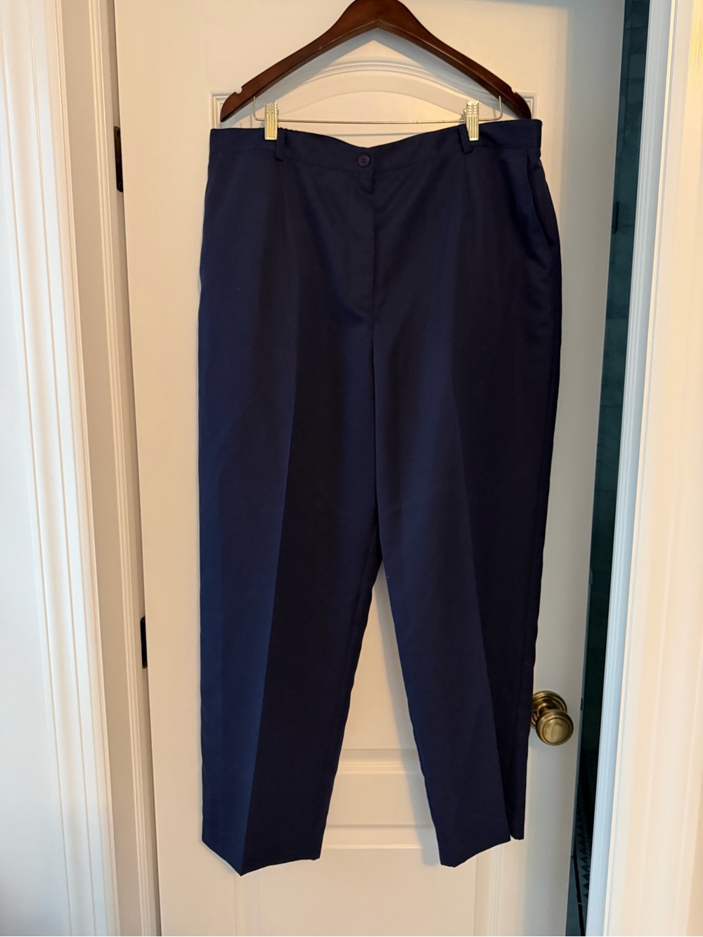 Appleseed’s Navy Dress Pants Women’s Size 20 NWT Straight Leg Career Slacks - Picture 2 of 5